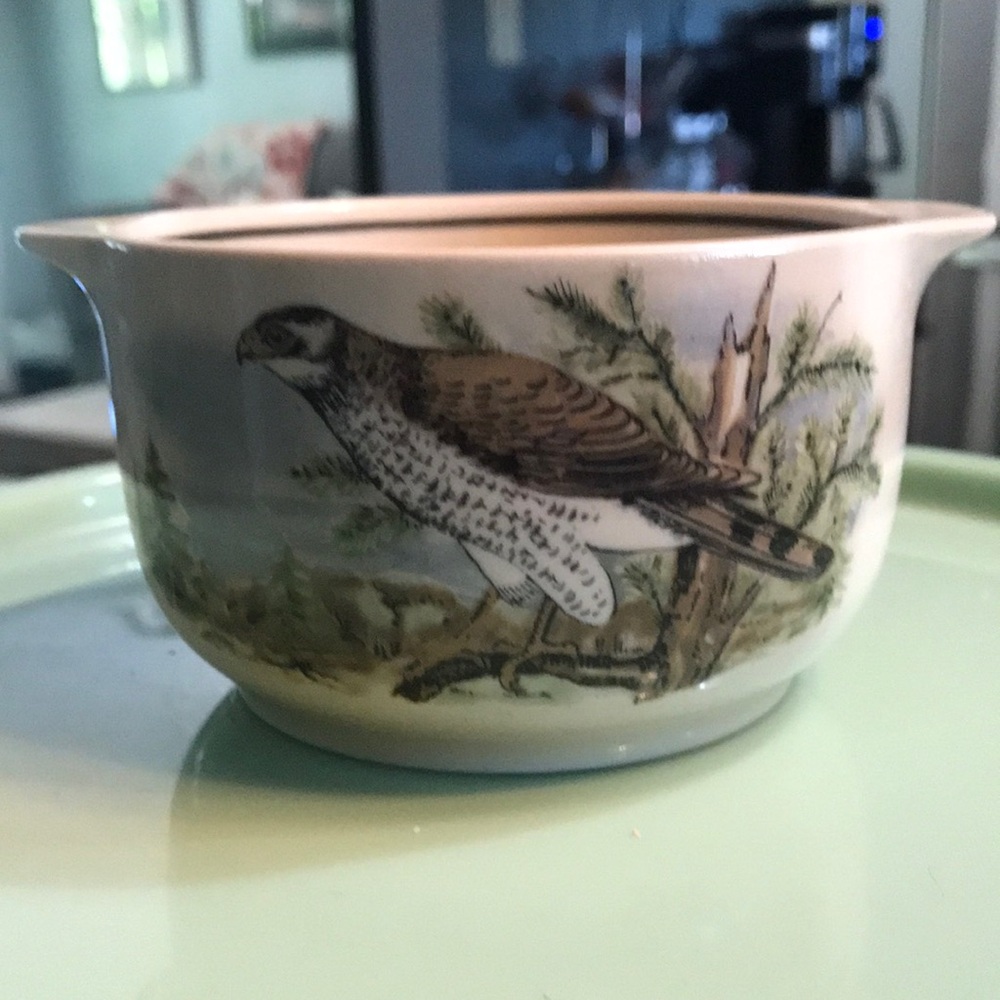 Nature-Inspired Ceramic Bowl with Bird Motif